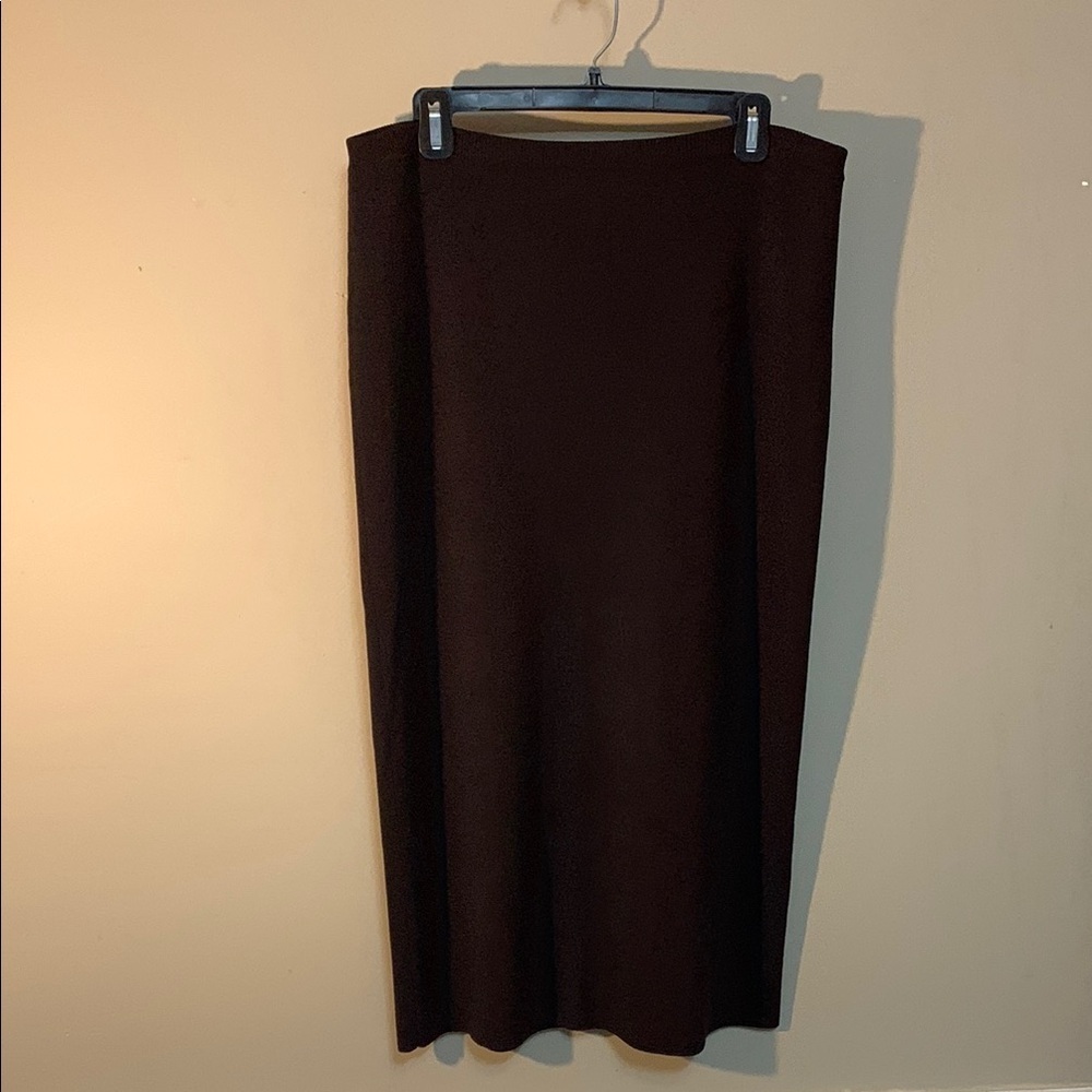 EILEEN FISHER Sweater Academia Brown Maxi Mature Minimalist Quite Luxury Skirt